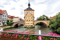 Bamberg Germany - Old City Hall area is an UNESCO World Heritage Site