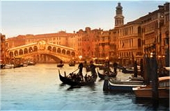 The Grand Canal of Venice is a major water corridor of vaporetti, providing major both public and private transportation services, and of course romantic gondolas for the tourists!   