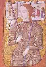 Tapestry with Image of Joan of Arc