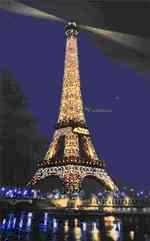 Lighted Eiffel Tower