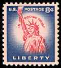 Statue of Liberty Stamp issued Apr. 9, 1954